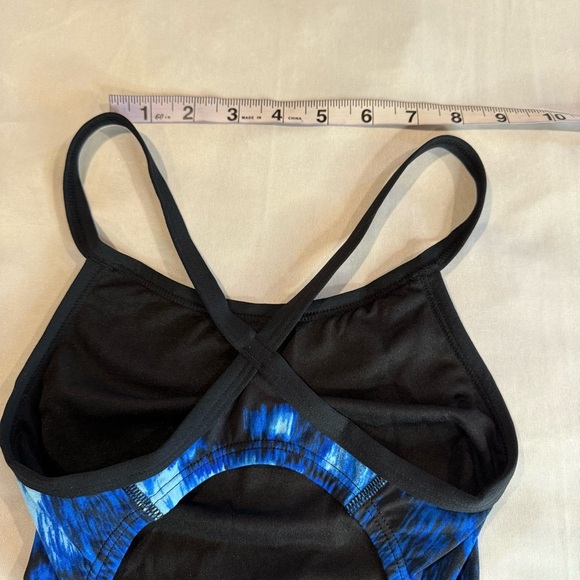 adidas Women's Black and Blue Lined One Piece Swimsuit Sz EU 22 (US 8) - Picture 7 of 9